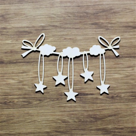 Chipboard - Baby banner with the stars