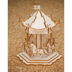 Chipboard - Carousel with ponies/3D